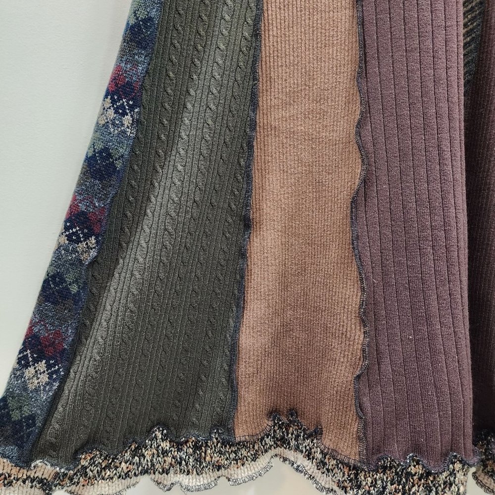 Magpie 1/2 Button Long Boho Patchwork Duster Swea… - image 4